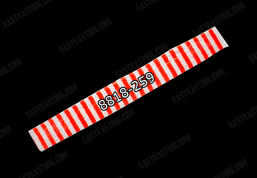 8818-259 Clear \ Orange Stripe (wider)