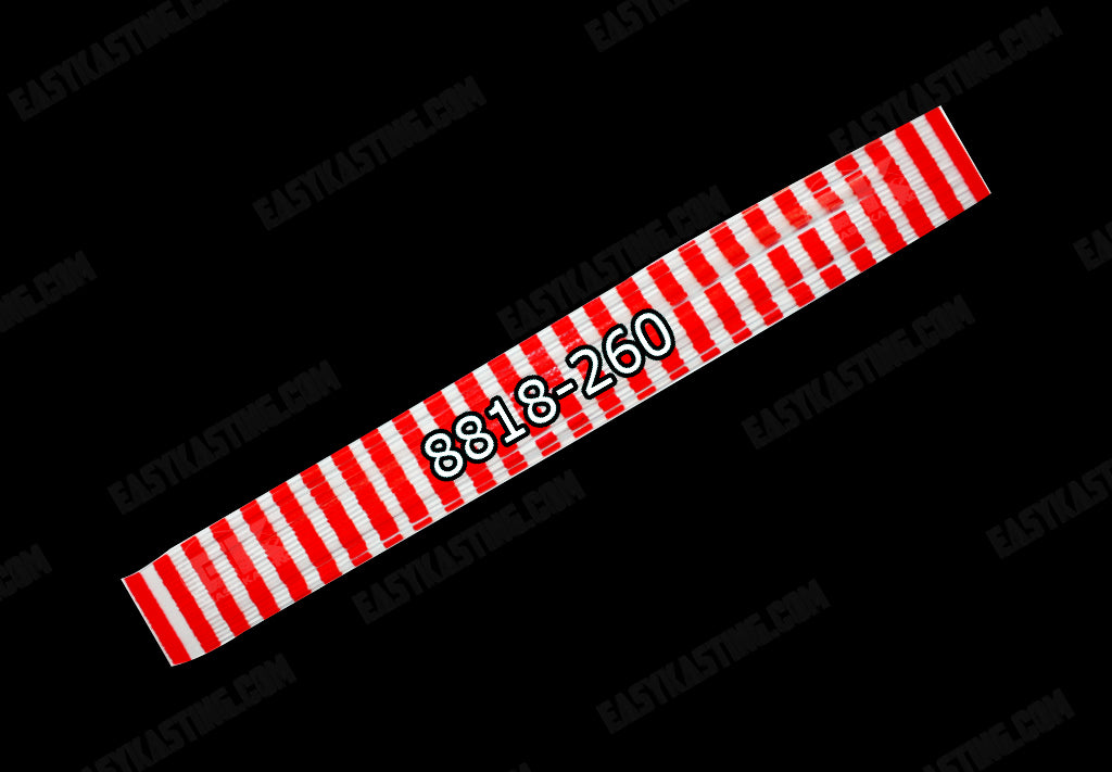 8818-260 Clear \ Red Stripe (wider)