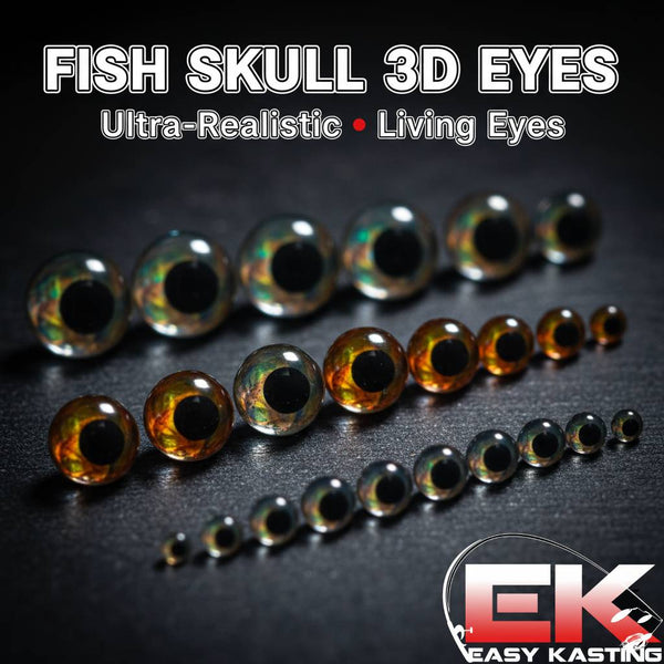 Fish Skull 3D Fishing Lure Eyes - Premium Holographic Eyes for Bass Jigs and Crankbaits
