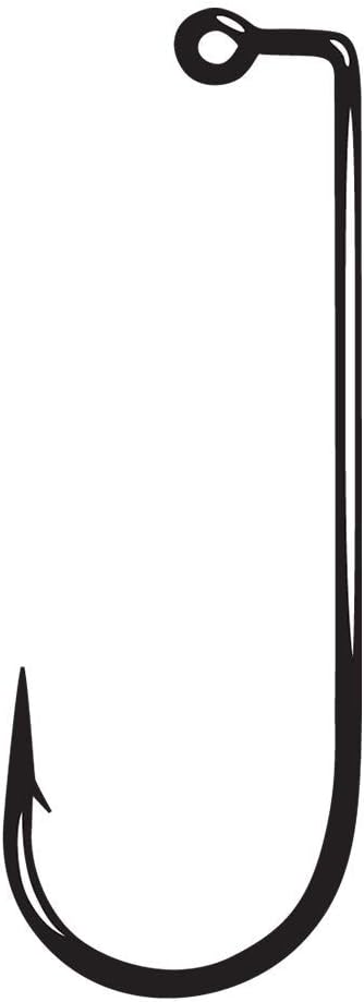 Gamakatsu 90 Degree Round Bend Heavy Wire Jig Hook-Pack of 25 (Black, 4/0,5/0)