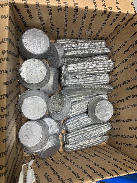 10 Pounds of Pure Lead Ingots...Cleaned and Fluxed