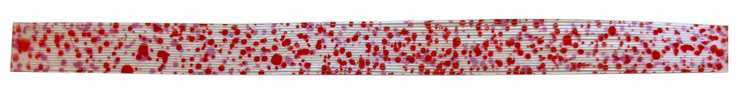 Fine Cut Silicone Skirt Material - Clear \ Blue Interf Red Dots (8808-552)