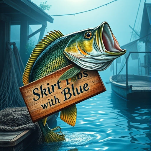 Blue fishing skirt tabs for enhancing lure attraction