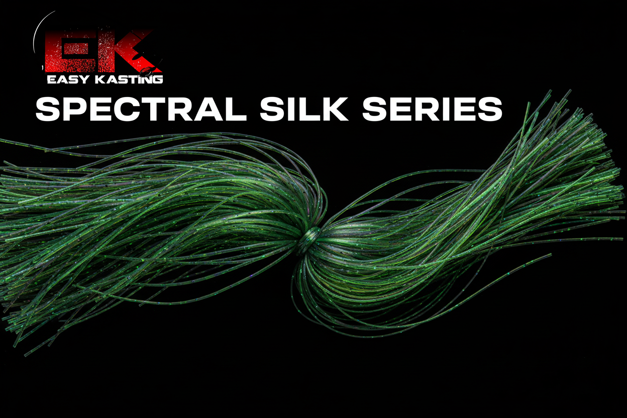 Spectral Silk Series premium silicone skirt tabs - tri-layer bio-silk finesse fishing jig components by Easy Kasting