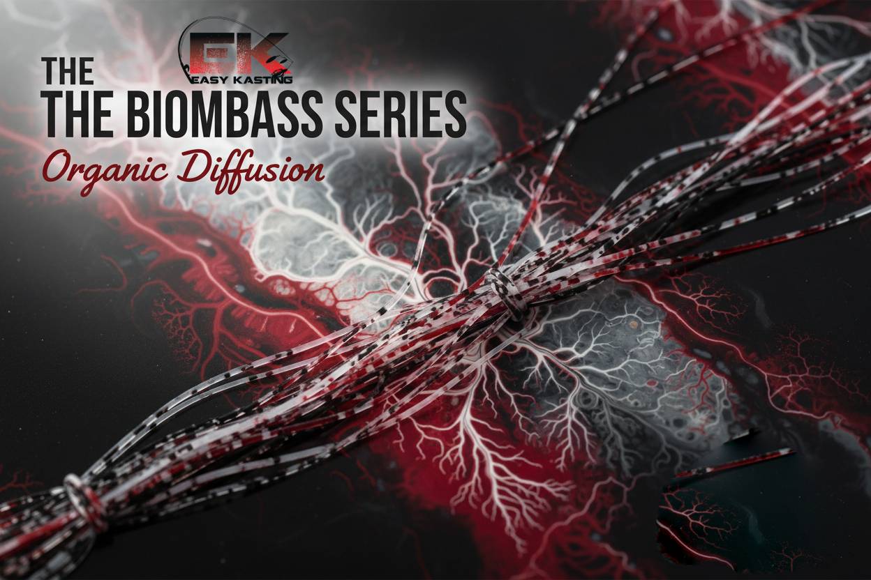 THE BIOMASS SERIES - Organic Diffusion premium silicone skirt tabs - Nature's Edge mottled pattern skirt material for high-pressure fishing - Easy Kasting