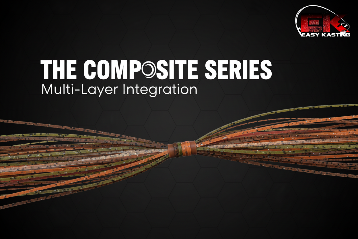 THE COMPOSITE SERIES - Multi-Layer Integration premium silicone skirt tabs - Fused laminate multi-colored skirt material for match-the-hatch fishing - Easy Kasting
