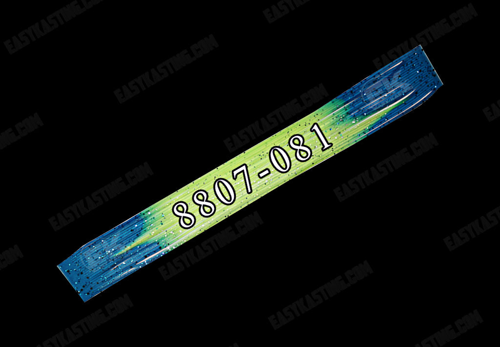 8807-081  Chartreuse \ Blue Tips