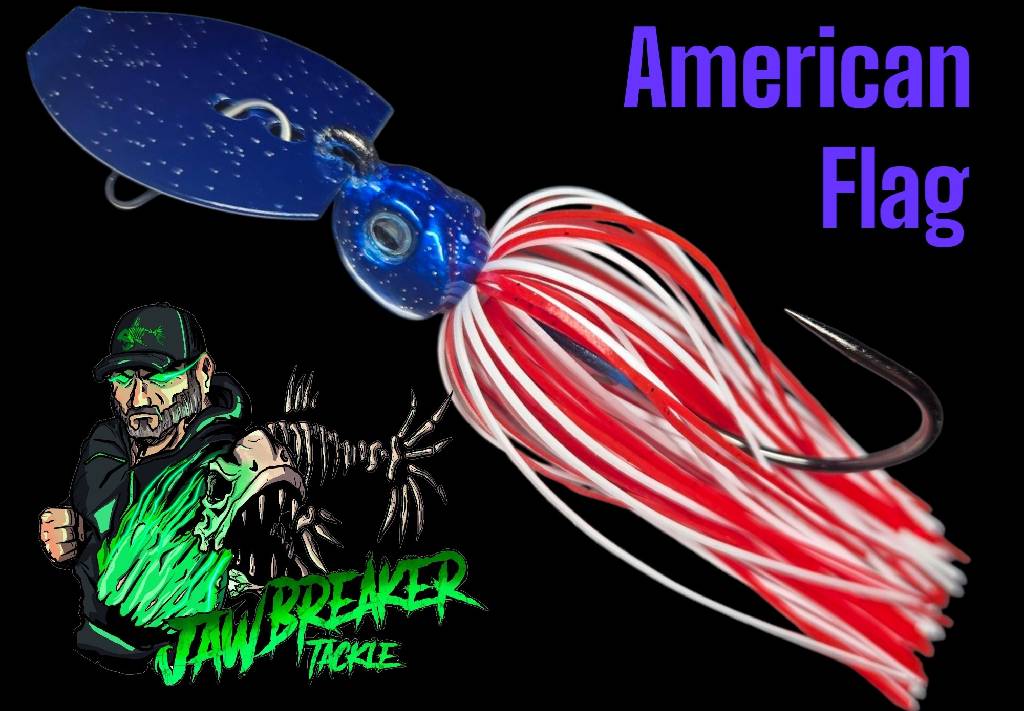 American Flag Jaw Breaker Tackle Skirt Build DIY: 124