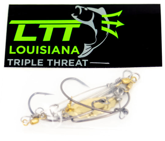 Louisiana Triple Threat - Gold - Swimbait Hooks