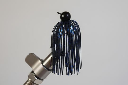 MIDNIGHT BRUISE black and blue silicone skirt tabs - premium fishing lure components