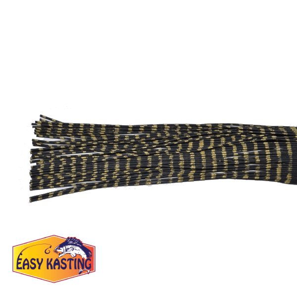 Medium Reptile Rubber Rubber Black with Gold Print-A-07