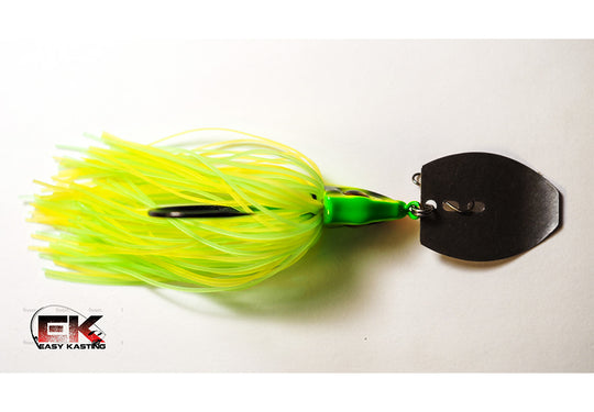 Tungsten Bladed Swim Jig Chartreuse Tiger