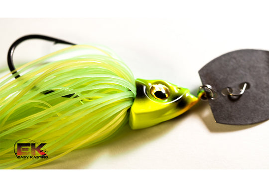 Tungsten Bladed Swim Jig Chartreuse Tiger